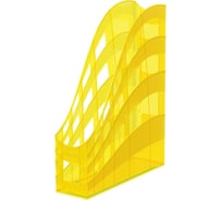 Вертикальная пластиковая подставка для бумаг ErichKrause S-Wing Neon 75 мм, желтый 51511