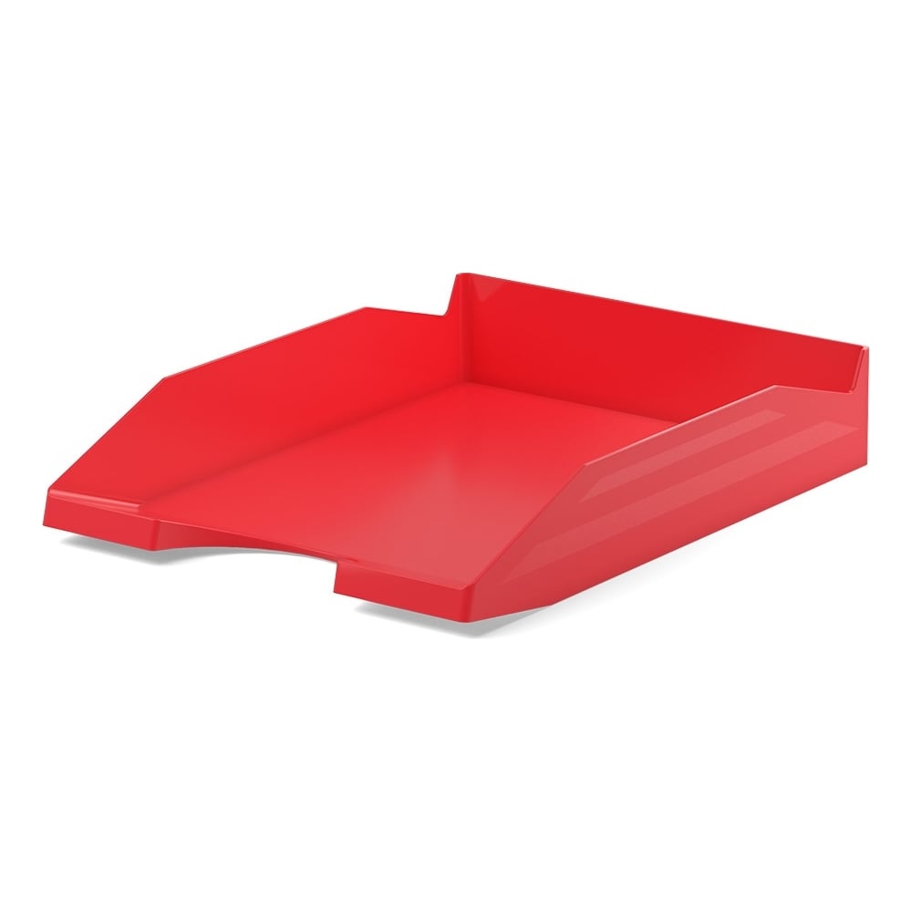 Лоток для бумаг ErichKrause Office Classic пластиковый, красный 53246 ...