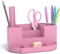 Настольный пластиковый набор ErichKrause Victoria Pastel розовый 53267