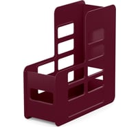 Вертикальная пластиковая подставка для бумаг ErichKrause Techno Marsala 100 мм, рубиновый 55611