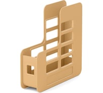 Вертикальная пластиковая подставка для бумаг ErichKrause Techno Powder 75 мм, бежевый 55605