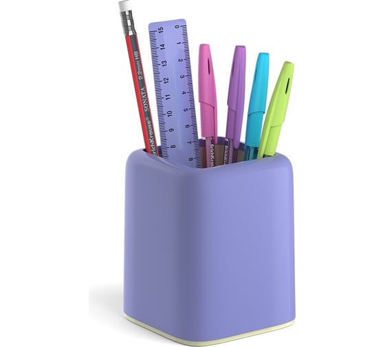 Настольный пластиковый набор ErichKrause Forte Pastel фиолетовый с желтой вставкой 53281 1