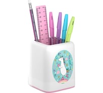 Настольный пластиковый набор ErichKrause Forte Rainbow Skate белый с розовой вставкой 55735