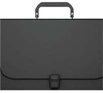 Портфель ErichKrause пластиковый текстура Песок Классика, A4, черный 50434