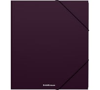Папка для тетрадей ErichKrause Matt Blackberry Marsala на резинках, пластиковая, A5+, ассорти 55086