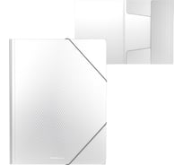 Пластиковая папка ErichKrause Diamond Total White на резинках, A4, белый, 55073