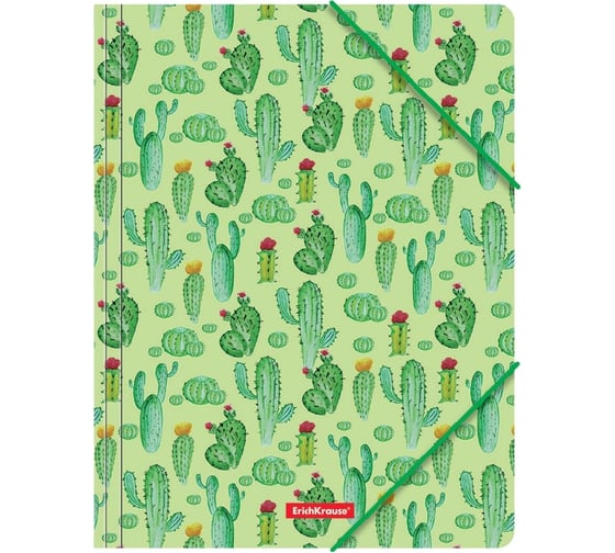 Пластиковая папка ErichKrause Tropical Cactus на резинках, A4 49292