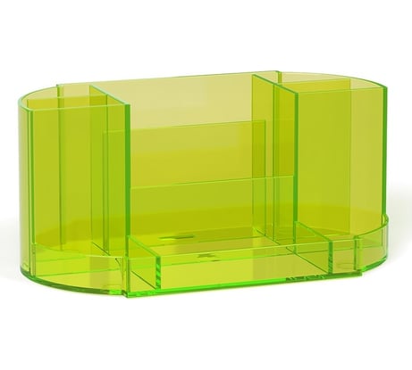 Подставка ErichKrause настольная пластиковая Виктория, Неон, желтая 52879