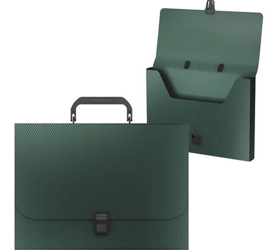 Пластиковый портфель ErichKrause Diamond Original A4, зеленый 50459