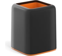 Настольная пластиковая подставка ErichKrause Forte Accent черный с оранжевой вставкой 55841