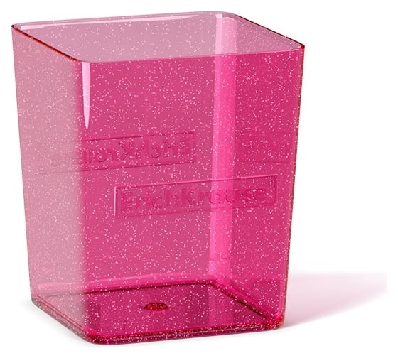 Настольная пластиковая подставка ErichKrause Base Glitter розовый 53238 1