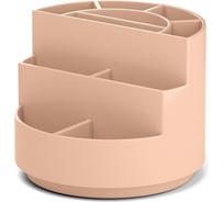 Настольная пластиковая вращающаяся подставка ErichKrause Mini Burger Powder розовый 55773