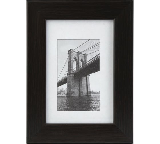 Фоторамка Image Art 611/10x15 пластиковая со стеклом цвет венге Б0045136 1