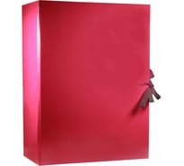 Архивная папка Attache на двух завязках А4 70 мм бумвинил до 700 листов бордовая складная 1472042