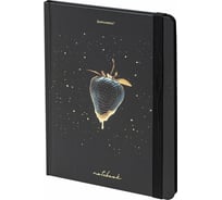 Блокнот BRAUBERG с резинкой без линовки 96 листов, А5 145x203 мм, твердая обложка с фольгой 113735