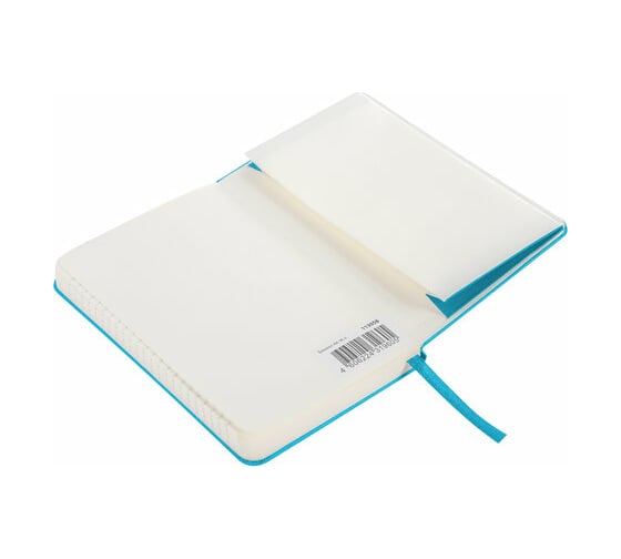 Блокнот BRAUBERG ULTRA малый формат 96x140 мм А6, балакрон, 80 г/м2, 96 листов, линия, бирюзовый 113058
