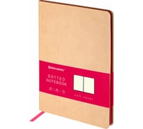 Блокнот BRAUBERG Metropolis Mix А5 148x218 мм, под кожу, 80 листов, в точку, бежевый 113317