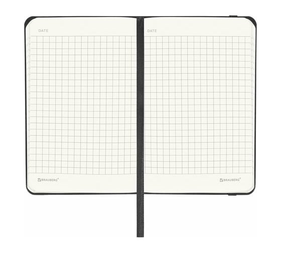 Блокнот BRAUBERG ULTRA малый формат 96x140 мм А6, балакрон, 80 г/м2, 96 листов, клетка, черный 113052