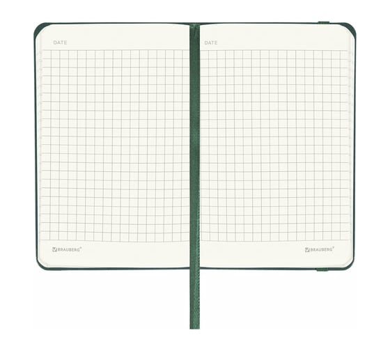Блокнот BRAUBERG ULTRA малый формат 96x140 мм А6, балакрон, 80 г/м2,96л,клетка,темно-зеленый 113055
