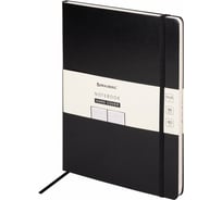 Блокнот BRAUBERG ULTRA большой В5 180x250 мм, балакрон, 80 г/м2, 96 листов, клетка, черный 113060