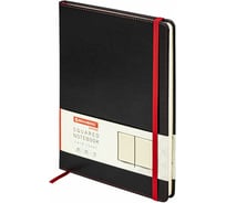 Блокнот BRAUBERG Office большой формат B5 180x250 мм, под кожу 80 листов клетка, черный 113309