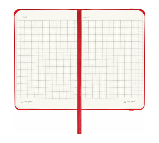Блокнот BRAUBERG ULTRA малый формат 96x140 мм А6, балакрон, 80 г/м2, 96 листов, клетка, красный 113054