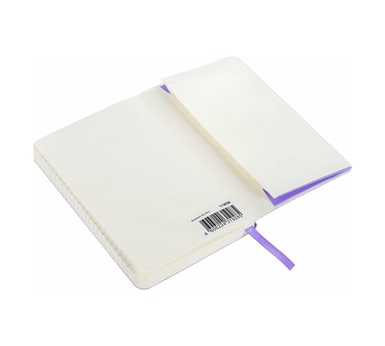 Блокнот BRAUBERG ULTRA малый формат 96x140 мм А6, под кожу, 80 г/м2, 96 листов, клетка, сиреневый 113026