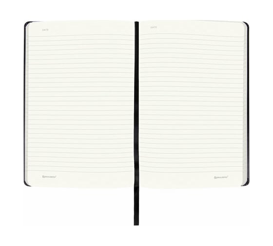 Блокнот BRAUBERG ULTRA А5 130x210 мм, балакрон, 80 г/м2, 96 листов, линия, черный 113044