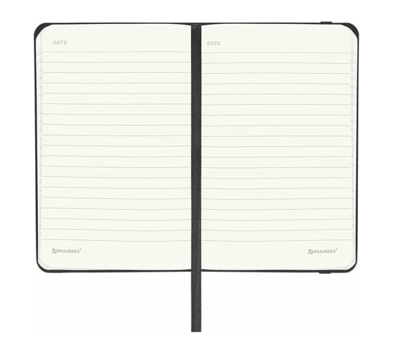 Блокнот BRAUBERG ULTRA малый формат 96x140 мм А6, балакрон, 80 г/м2, 96 листов, линия, черный 113056