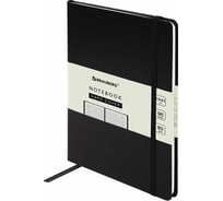 Блокнот BRAUBERG ULTRA А5 130x210 мм, балакрон, 80 г/м2, 96 листов, клетка, черный 113032
