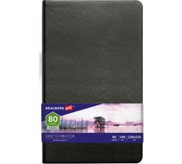 Скетчбук BRAUBERG ART CLASSIC белая бумага 140 г/м 130x210 мм, 80 листов кожзам, резинка, черный 113183