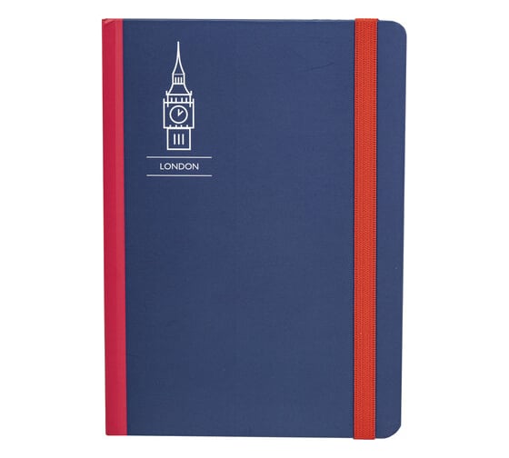 Блокнот BRAUBERG London с резинкой в клетку 96 листов, А5 145x203 мм, твердая обложка 113720