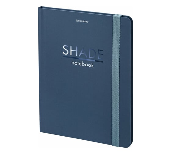 Блокнот BRAUBERG Shade с резинкой в клетку 96 листов, А5 145x203 мм, твердая обложка 113725