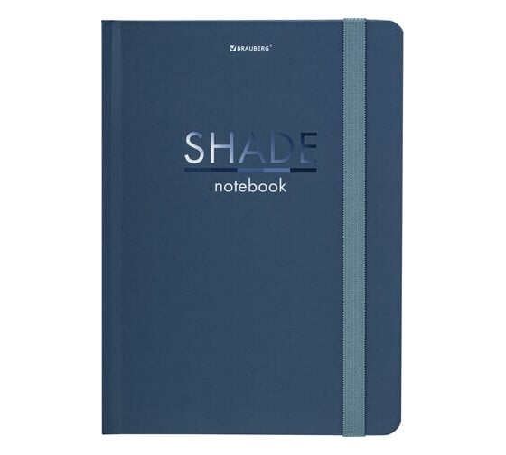 Блокнот BRAUBERG Shade с резинкой в клетку 96 листов, А5 145x203 мм, твердая обложка 113725