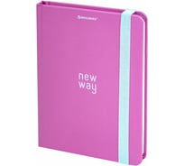 Блокнот BRAUBERG Neon с резинкой в клетку 96 листов, малый формат А6 109x148, твердая обложка 113740