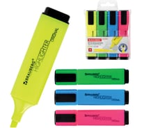 Набор текстовыделителей BRAUBERG ORIGINAL NEON 4 цвета, линия 1-5 мм 152215