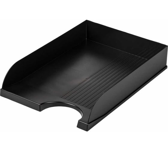 Горизонтальный лоток для бумаг BRAUBERG Standard, 350x253x65 мм, черный 237947 1