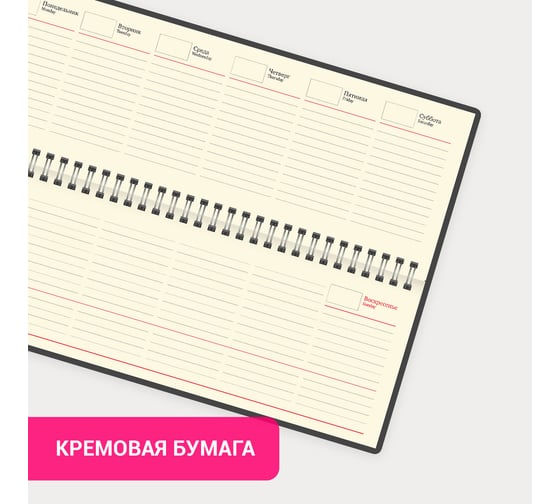 Недатированный настольный планинг BRAUBERG Status 305x140 мм, под кожу, 60 листов черный 113372