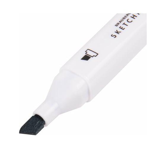 Двусторонние маркеры для скетчинга BRAUBERG ART DEBUT WHITE, набор 12 шт, серые цвета 152136
