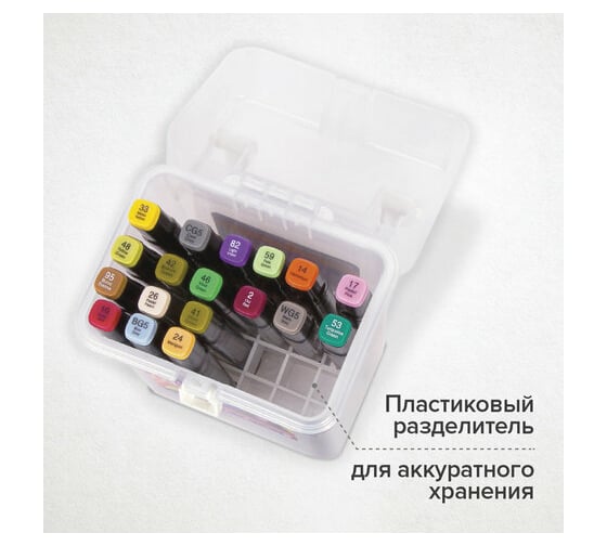Двусторонние маркеры для скетчинга BRAUBERG ART DEBUT BLACK, набор 24 шт, базовые цвета 152127