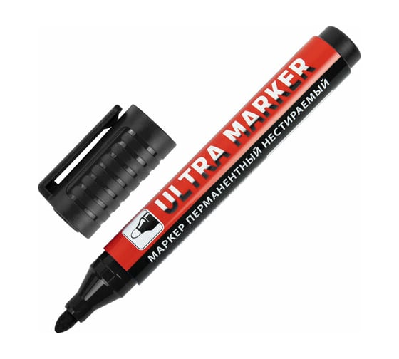 Перманентные маркеры BRAUBERG ULTRA MARKER, набор 4 цвета, круглый наконечник 3,5 мм 152208