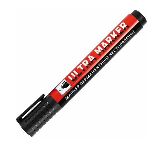 Перманентные маркеры BRAUBERG ULTRA MARKER, набор 4 цвета, круглый наконечник 3,5 мм 152208