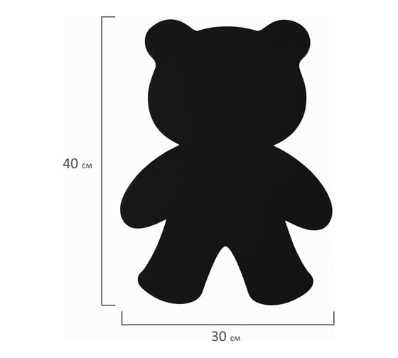 Магнитно-меловая доска BRAUBERG Teddy Bear на холодильник 30x40 см с набором аксессуаров 237841