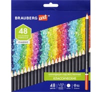 Художественные цветные карандаши BRAUBERG ART CLASSIC, 48 цветов, мягкий грифель 3.3 мм 181539