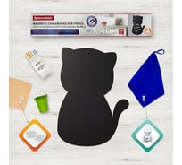 Магнитно-меловая доска BRAUBERG Pussy Cat на холодильник 30x40 см с набором аксессуаров 237840