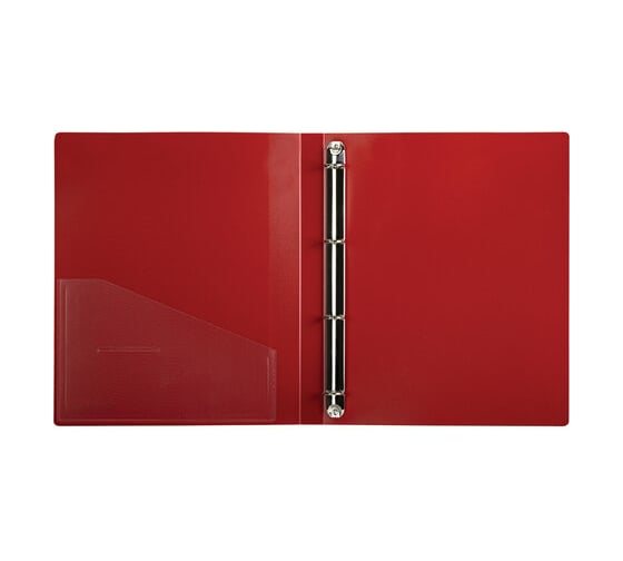 Папка BRAUBERG EXTRA на 4 кольцах ширина 25 мм, до 170 листов красная, 0,7 мм 270545