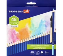 Художественные акварельные цветные карандаши BRAUBERG ART CLASSIC, 48 цветов, грифель 3.3 мм 181532