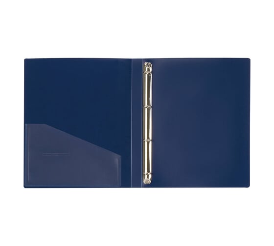 Папка BRAUBERG EXTRA на 4 кольцах ширина 25 мм, до 170 листов синяя, 0,7 мм 270483