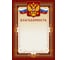 Благодарность ООО Комус А4-41/Б коричневая рамка, герб, триколор 230 г/кв.м, 10 шт в упаковке 213294 1