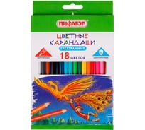 Цветные карандаши ПИФАГОР Сказки, 18 цветов, классические, заточенные 181822